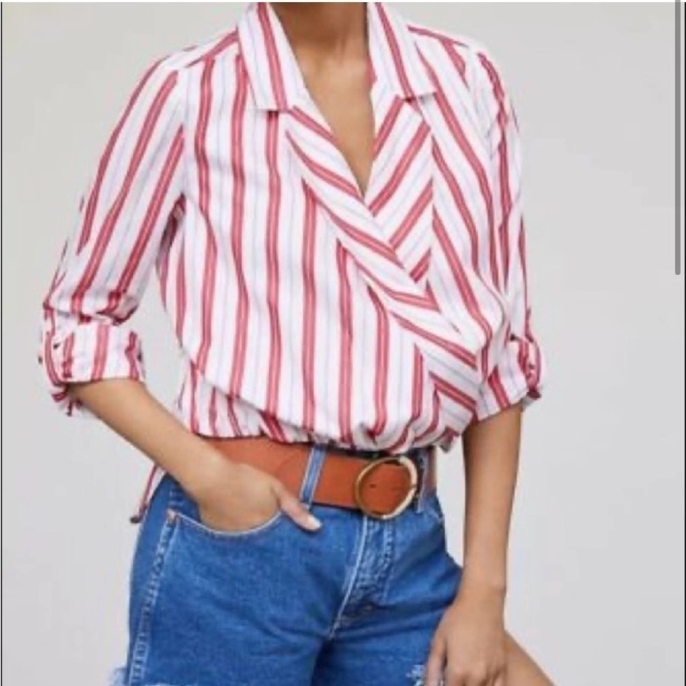 Harshman Striped Surplus Blouse